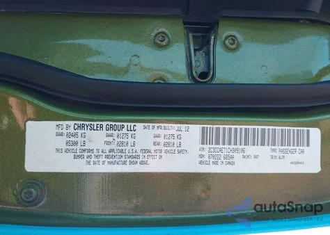 2012 Chrysler 300C from USA, damaged, VIN 2C3CCAET1CH309106